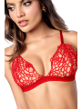 Ensemble sexy 2 pièces en crochet tricoté avec haut ajustable et string Mapalé - MAL8966RED