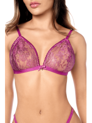 Ensemble sexy 2 pièces en dentelle avec effet brillant Mapalé - MAL8947PKAG