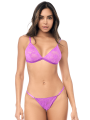 Ensemble sexy 2 pièces en dentelle douce et extensible avec haut réglable et string Mapalé - MAL8949WORC