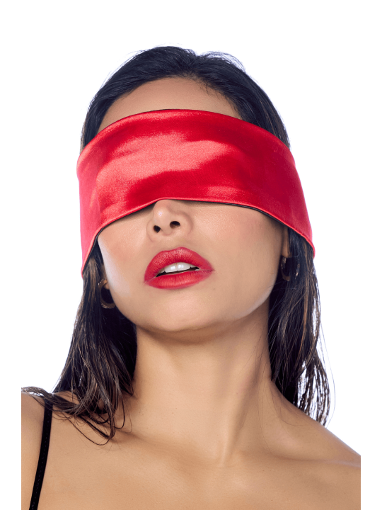Accessoire sexy en satin polyvalent : masque ou lien pour les mains Mapalé - MAL128BKRD
