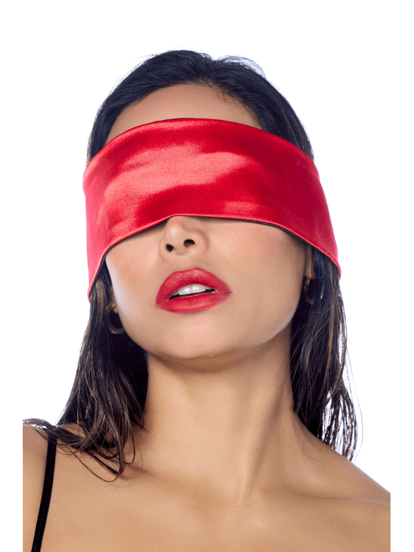 Accessoire sexy en satin polyvalent : masque ou lien pour les mains Mapalé - MAL128BKRD