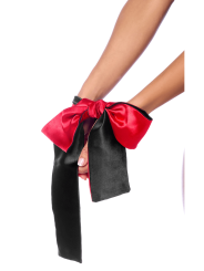 Accessoire sexy en satin polyvalent : masque ou lien pour les mains Mapalé - MAL128BKRD