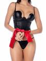 Accessoire sexy en satin polyvalent : masque ou lien pour les mains Mapalé - MAL128BKRD