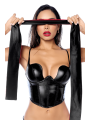 Accessoire sexy en satin polyvalent : masque ou lien pour les mains Mapalé - MAL128BKRD
