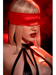 Accessoire sexy en satin polyvalent : masque ou lien pour les mains Mapalé - MAL128BKRD