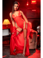 Body sexy en similicuir avec armatures et porte-jarretelles amovible Mapalé - MAL2810RED