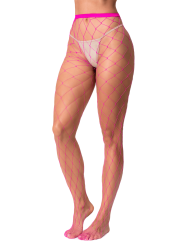 Collant large maille rose - MAL1106NPK