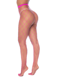 Collant large maille rose - MAL1106NPK