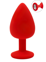 Plug rouge bijou cristal Large CHERRY - RY-069CRED
