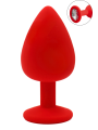 Plug rouge bijou cristal Large CHERRY - RY-069CRED