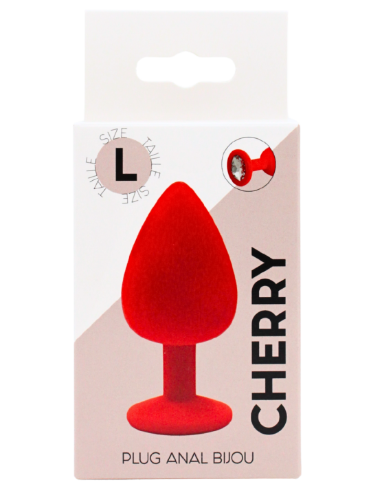 Plug rouge bijou cristal Large CHERRY - RY-069CRED