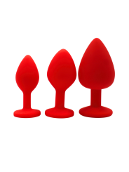 Plug rouge bijou cristal Large CHERRY - RY-069CRED