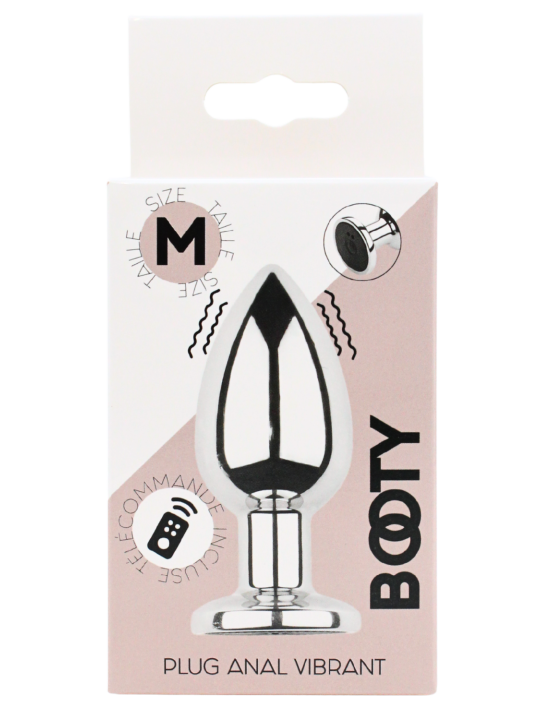 Plug vibrant acier inoxydable anal taille M avec télécommande, USB - RY-207-M