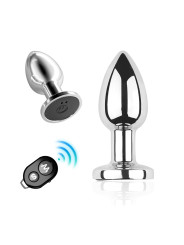 Plug vibrant acier inoxydable anal taille M avec télécommande, USB - RY-207-M