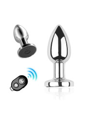 Plug vibrant acier inoxydable anal taille S avec télécommande, USB - RY-207-S