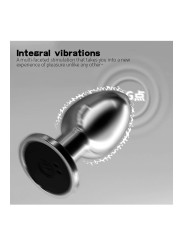 Plug vibrant acier inoxydable anal taille S avec télécommande, USB - RY-207-S