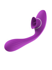 Stimulateur Clitoridien avec langue  Vibromasseur Point G 2-en-1 DISA Violet Cœur Ardent - WS-NV025