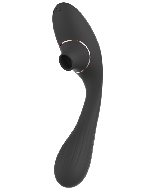 Stimulateur Clitoridien  Vibromasseur Point G 2-en-1 DINA Noir - WS-NV017BLK