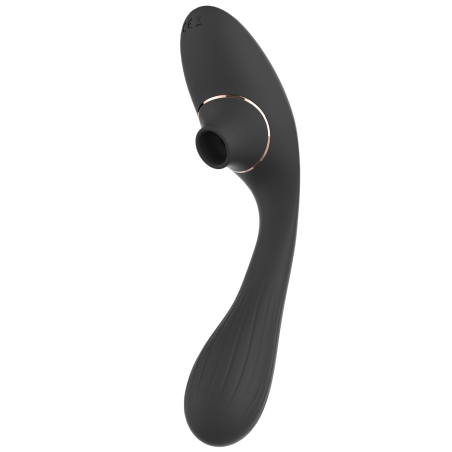 Stimulateur Clitoridien  Vibromasseur Point G 2-en-1 DINA Noir - WS-NV017BLK