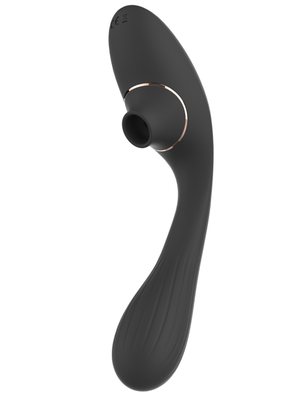 Stimulateur Clitoridien  Vibromasseur Point G 2-en-1 DINA Noir - WS-NV017BLK