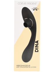 Stimulateur Clitoridien  Vibromasseur Point G 2-en-1 DINA Noir - WS-NV017BLK