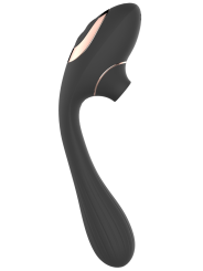 Stimulateur Clitoridien  Vibromasseur Point G 2-en-1 DINA Noir - WS-NV017BLK