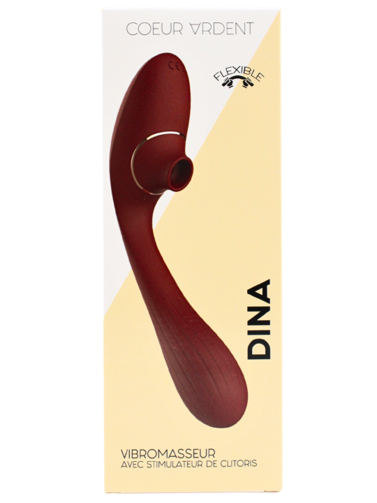 Stimulateur Clitoridien  Vibromasseur Point G 2-en-1 DINA Bordeaux - WS-NV017WIN