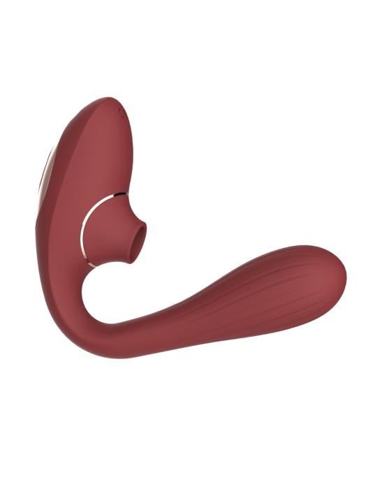 Stimulateur Clitoridien  Vibromasseur Point G 2-en-1 DINA Bordeaux - WS-NV017WIN