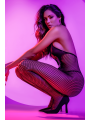 Bodystocking en résille noire, ouvert à l’entrejambe - Mapalé