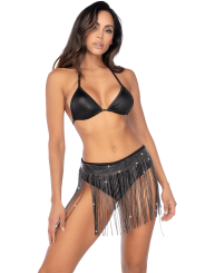Jupe glamour à franges ornée de strass - Mapalé