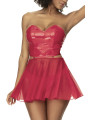 Ensemble lingerie Deux Pièces Wet Look Rouge 