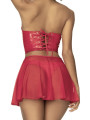 Ensemble lingerie Deux Pièces Wet Look Rouge 