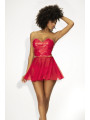 Ensemble lingerie Deux Pièces Wet Look Rouge 