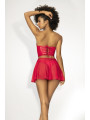 Ensemble lingerie Deux Pièces Wet Look Rouge 