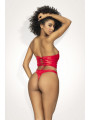 Ensemble lingerie Deux Pièces Wet Look Rouge 