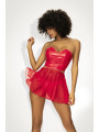 Ensemble lingerie Deux Pièces Wet Look Rouge 