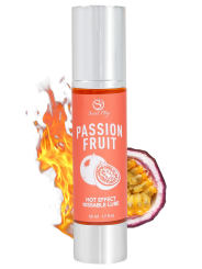2 en 1 Lubrifiant et huile de massage fruit de la passion chauffant