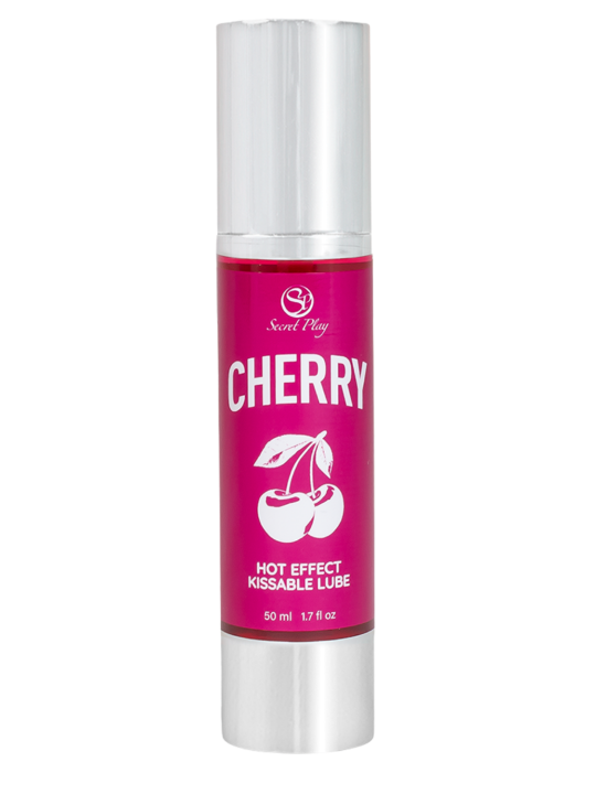 2 en 1 Lubrifiant et huile de massage cerise chauffant