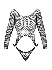Bodystring en résille grosse maille noir Fantasy