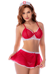 Ensemble infirmière lingerie noir avec jupe – Mapalé