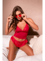 Ensemble 2 pièces rouge dentelle élégance classique – Mapalé