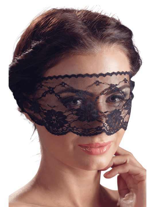 Masque pour les yeux en dentelle noire avec lien à nouer - Cottelli