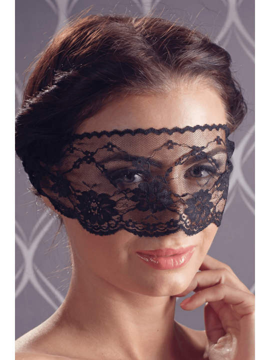 Masque pour les yeux en dentelle noire avec lien à nouer - Cottelli