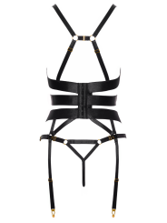 Corset porte-jarretelles et string assorti - Cottelli