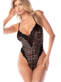 Body léopard effet velours avec dentelle – Mapalé