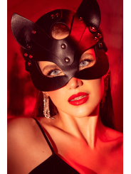 Masque félin en faux cuir - Mapalé
