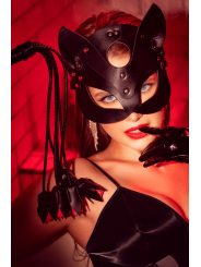 Masque félin en faux cuir - Mapalé