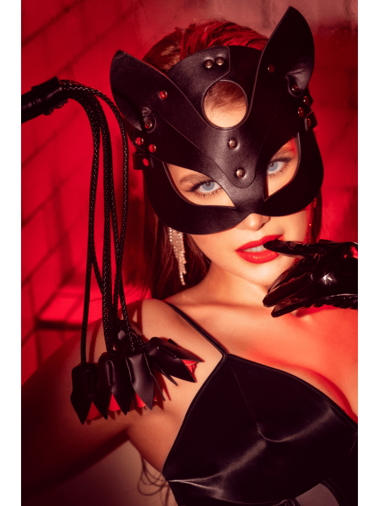 Masque félin en faux cuir - Mapalé