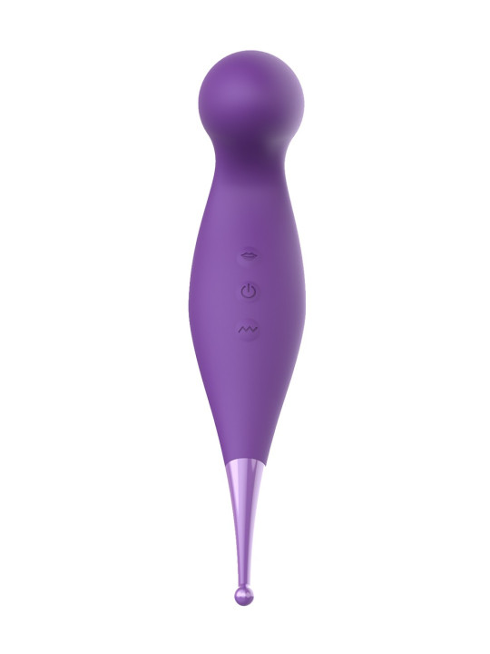 Oiseau du Paradis - Vibromasseur 2 en 1 avec vibration clitoridienne par membrane et embout stimulateur violet - CR-820PUR