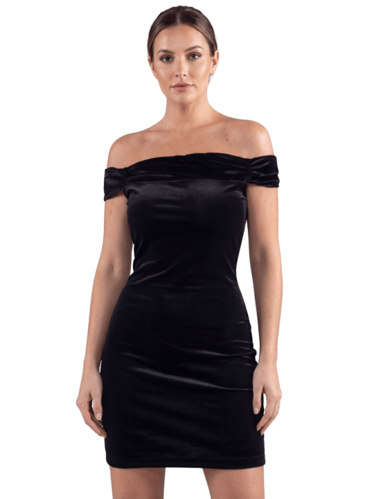 Robe velours noir Giulia - LDS2BLK